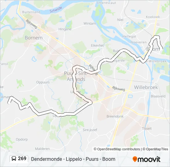 269 Bus Line Map