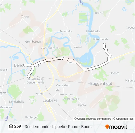 269 Bus Line Map