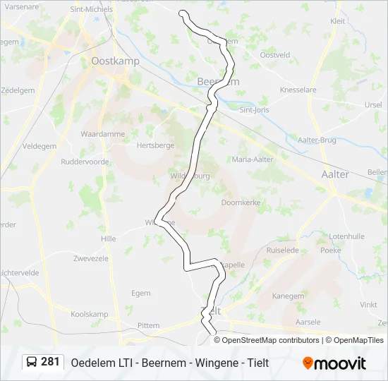 281 Bus Line Map