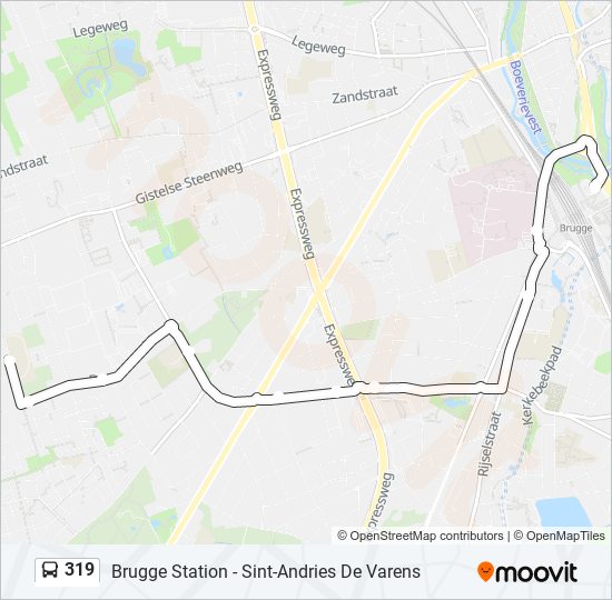 Plan de la ligne 319 de bus