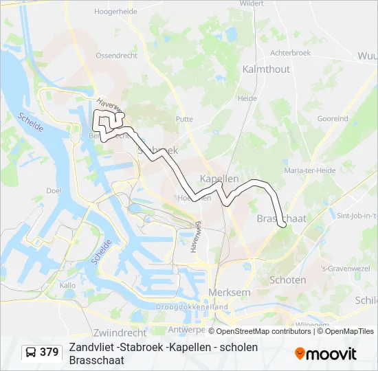 379 Bus Line Map