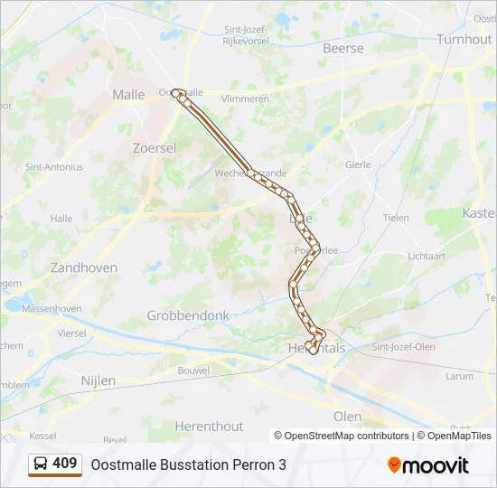 409 Bus Line Map