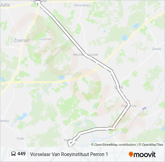 449 Bus Line Map