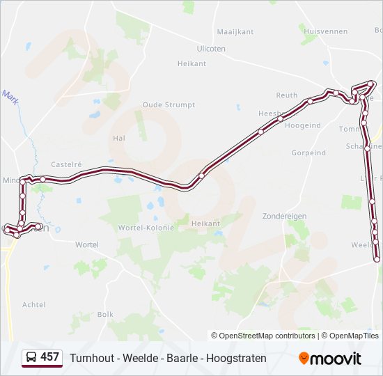 457 bus Line Map