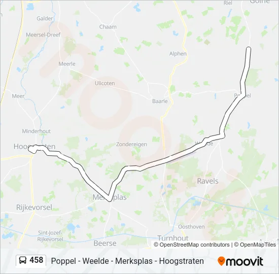 458 Bus Line Map