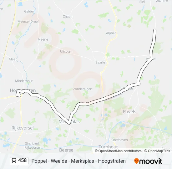 458 Bus Line Map