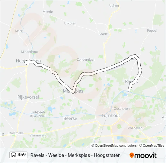 459 Bus Line Map