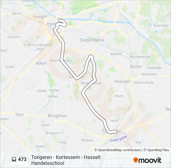 473 Bus Line Map
