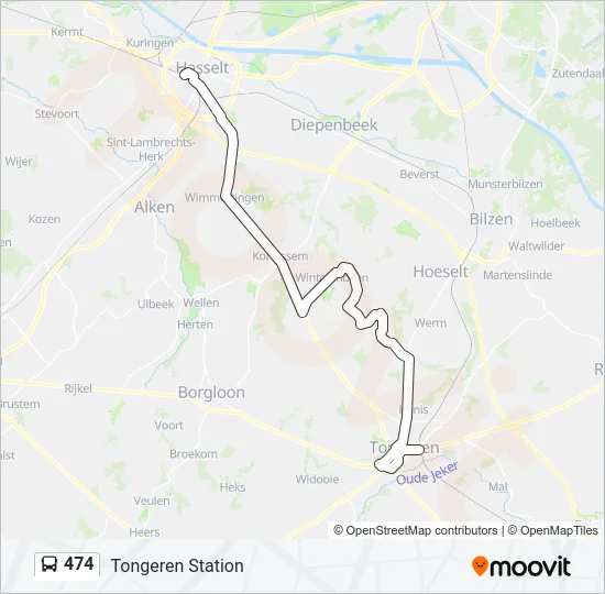 474 Bus Line Map