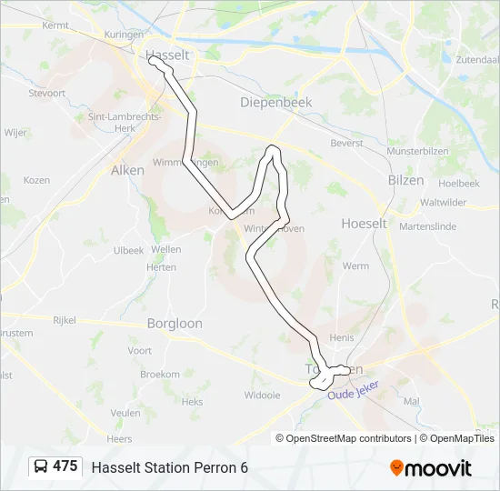 475 Bus Line Map