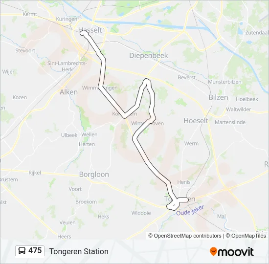 475 Bus Line Map