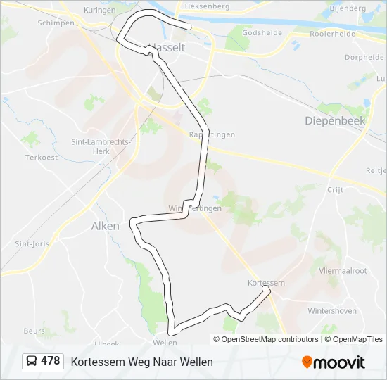 478 Bus Line Map