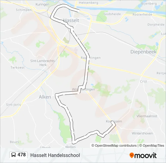 478 Bus Line Map