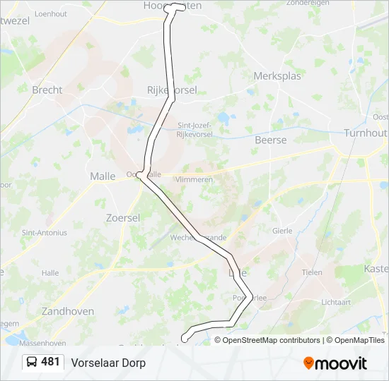 481 Bus Line Map