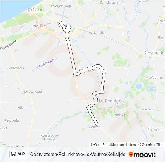 503 Bus Line Map