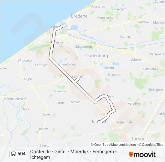 504 Bus Line Map