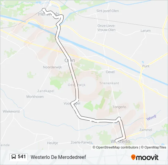 541 Bus Line Map
