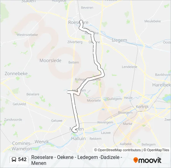 542 Bus Line Map