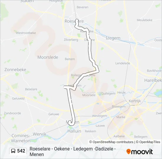 542 Bus Line Map