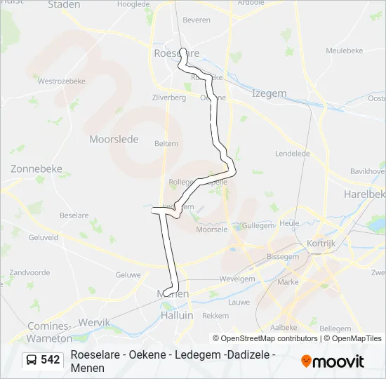 542 Bus Line Map