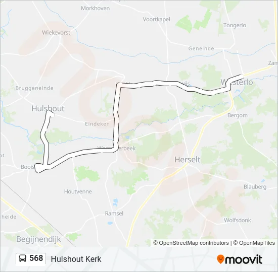 568 Bus Line Map