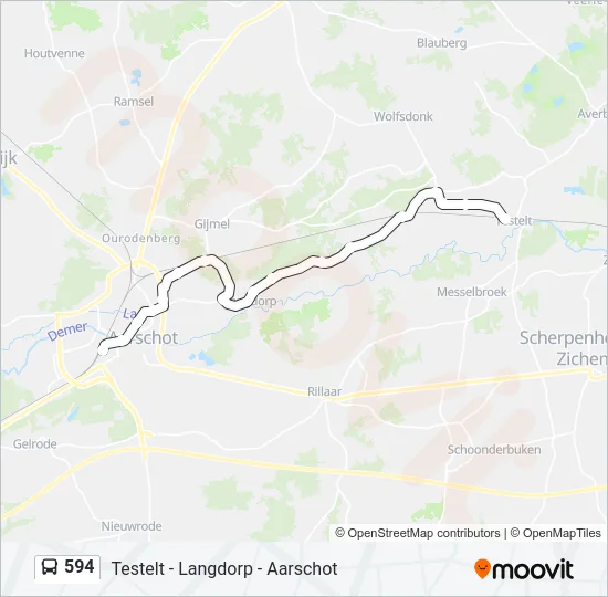 594 Bus Line Map