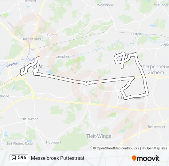 596 Bus Line Map