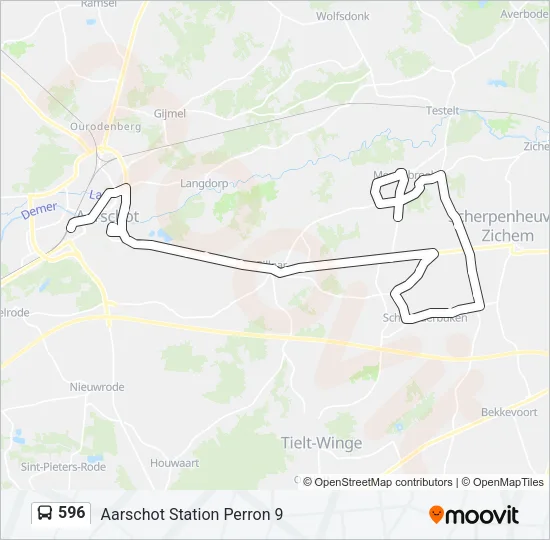 596 Bus Line Map