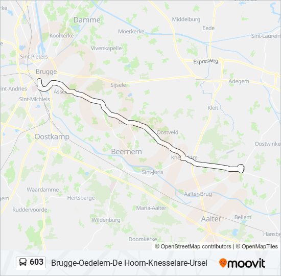 603 bus Line Map