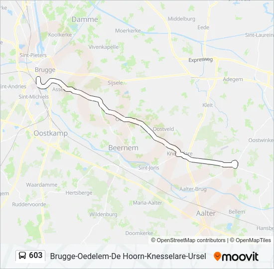 603 Bus Line Map