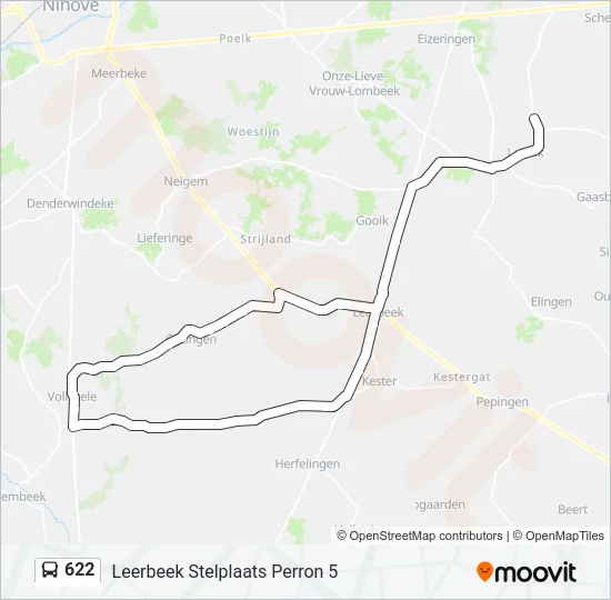 622 Bus Line Map