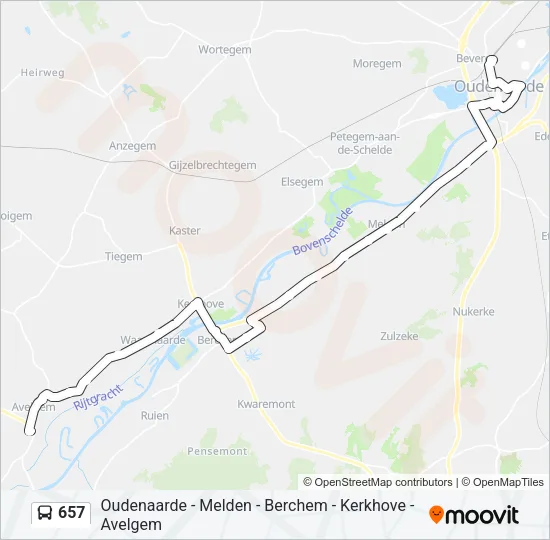 657 Bus Line Map