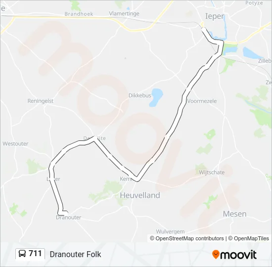 711 Bus Line Map