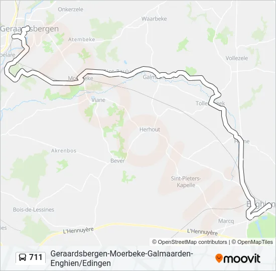 711 Bus Line Map