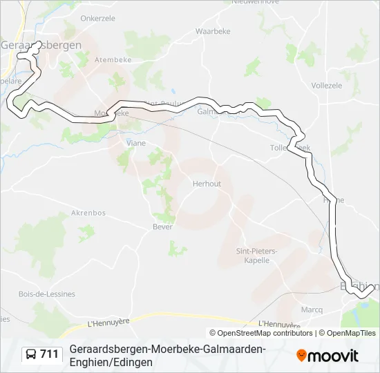 711 Bus Line Map