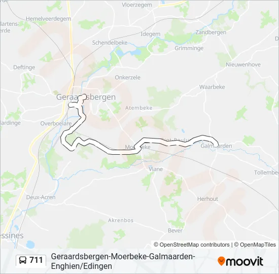 711 Bus Line Map