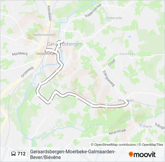 712 Bus Line Map