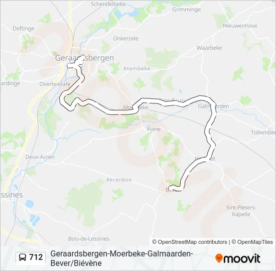 712 Bus Line Map