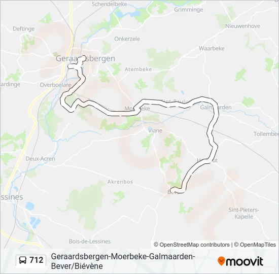 712 Bus Line Map