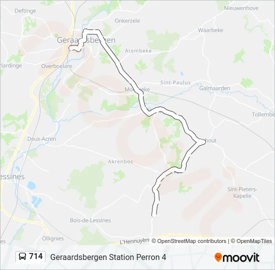 714 Bus Line Map