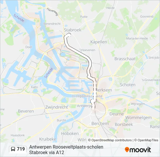 719 Bus Line Map