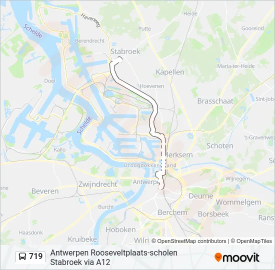 719 Bus Line Map