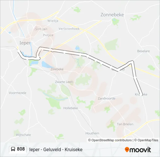 808 Bus Line Map