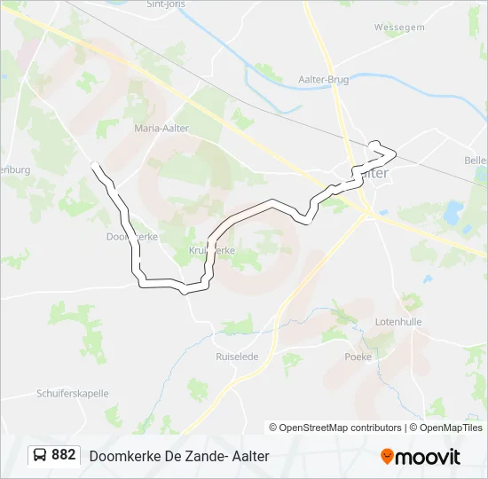 882 Bus Line Map