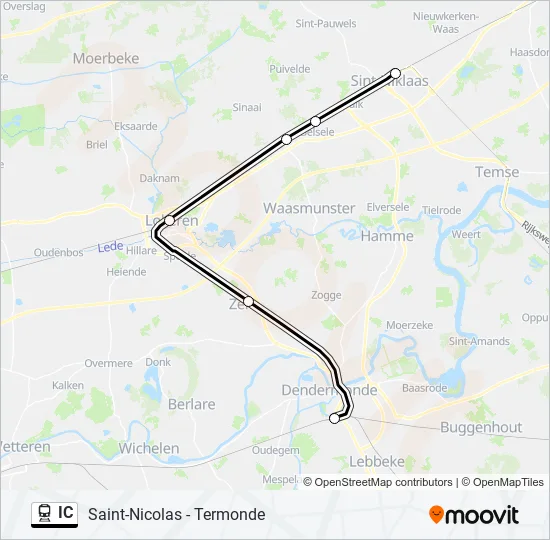 IC Trein Line Map