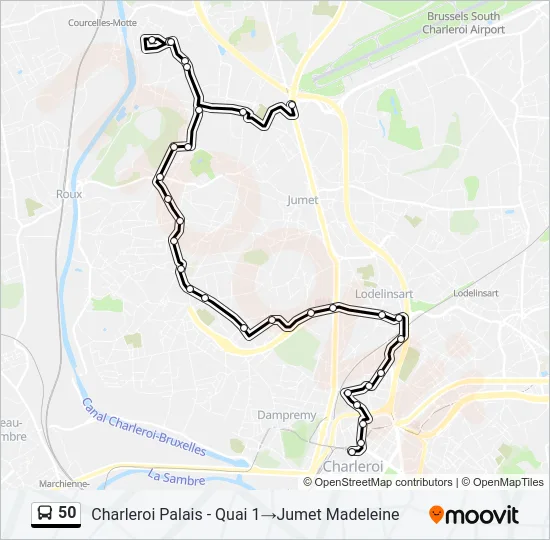 50 Bus Line Map