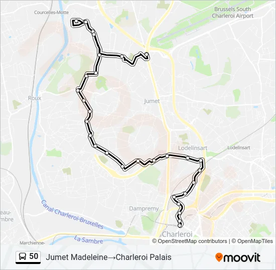 50 Bus Line Map
