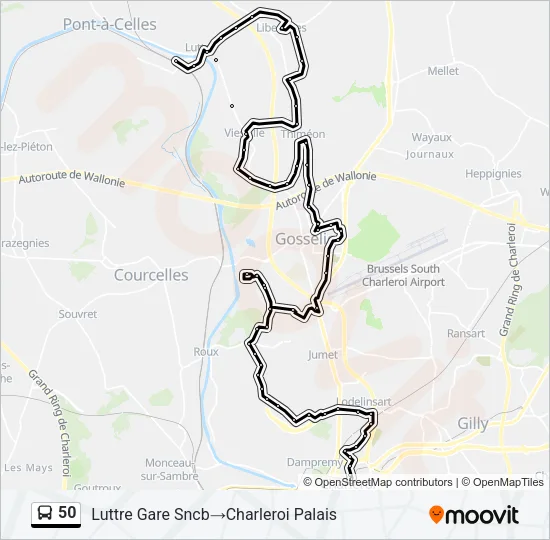 50 Bus Line Map