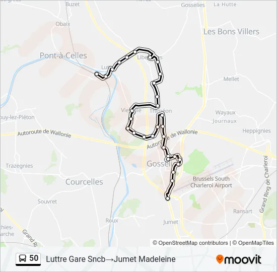 50 Bus Line Map