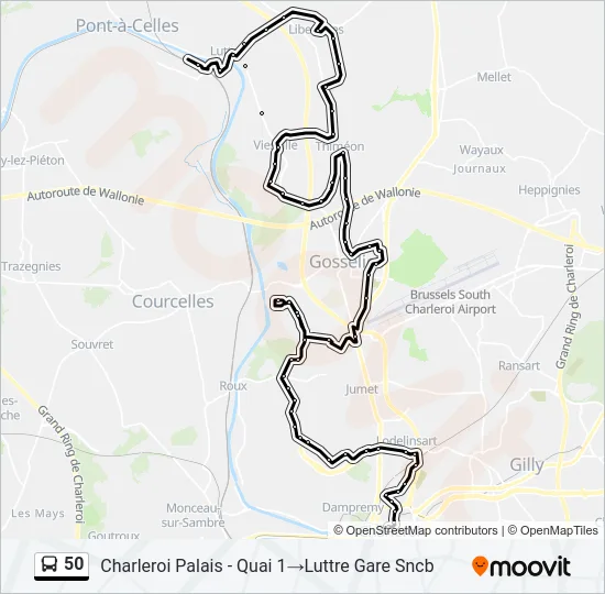 50 Bus Line Map